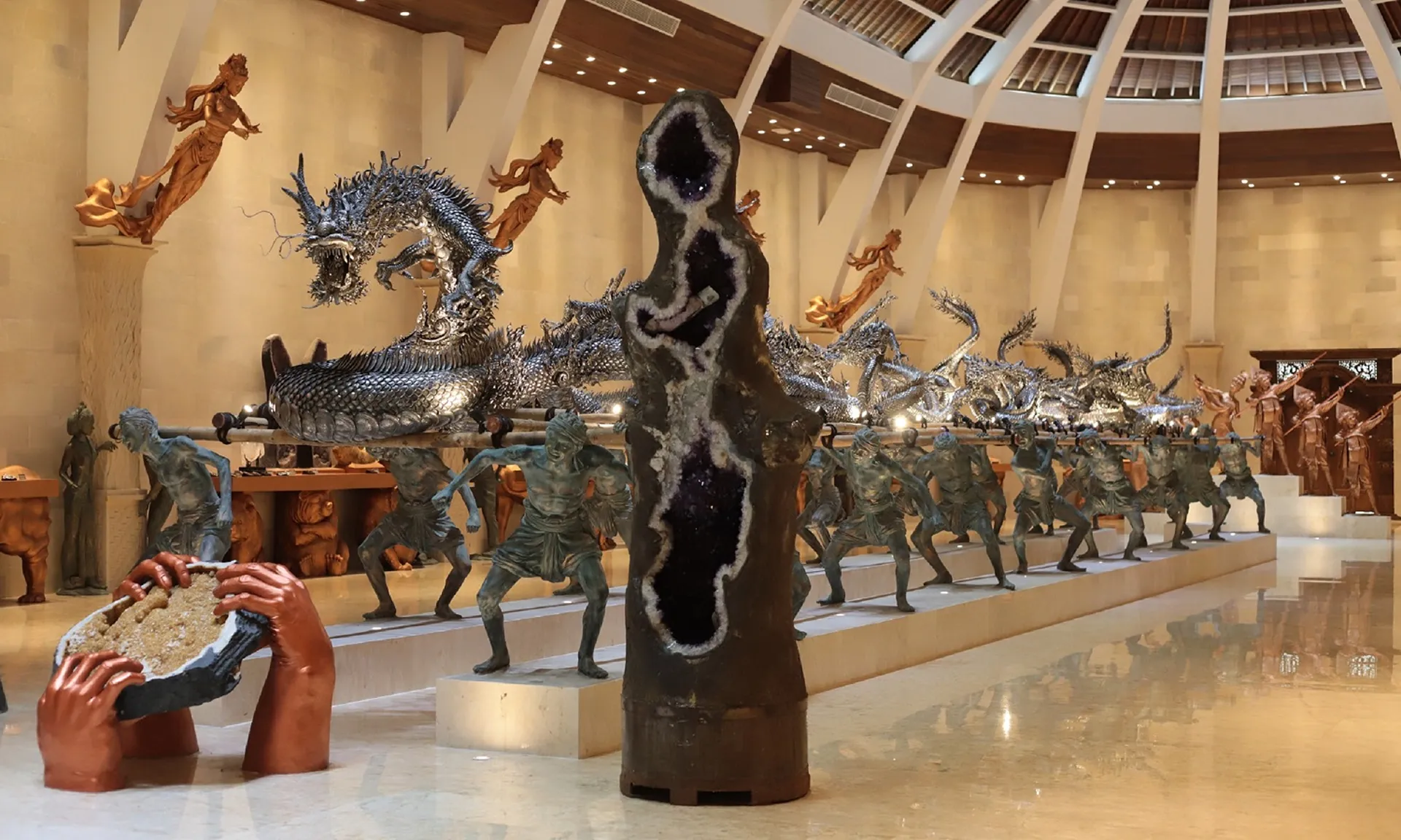 True Blue Bali Trip Celuk Art Village inside hall view