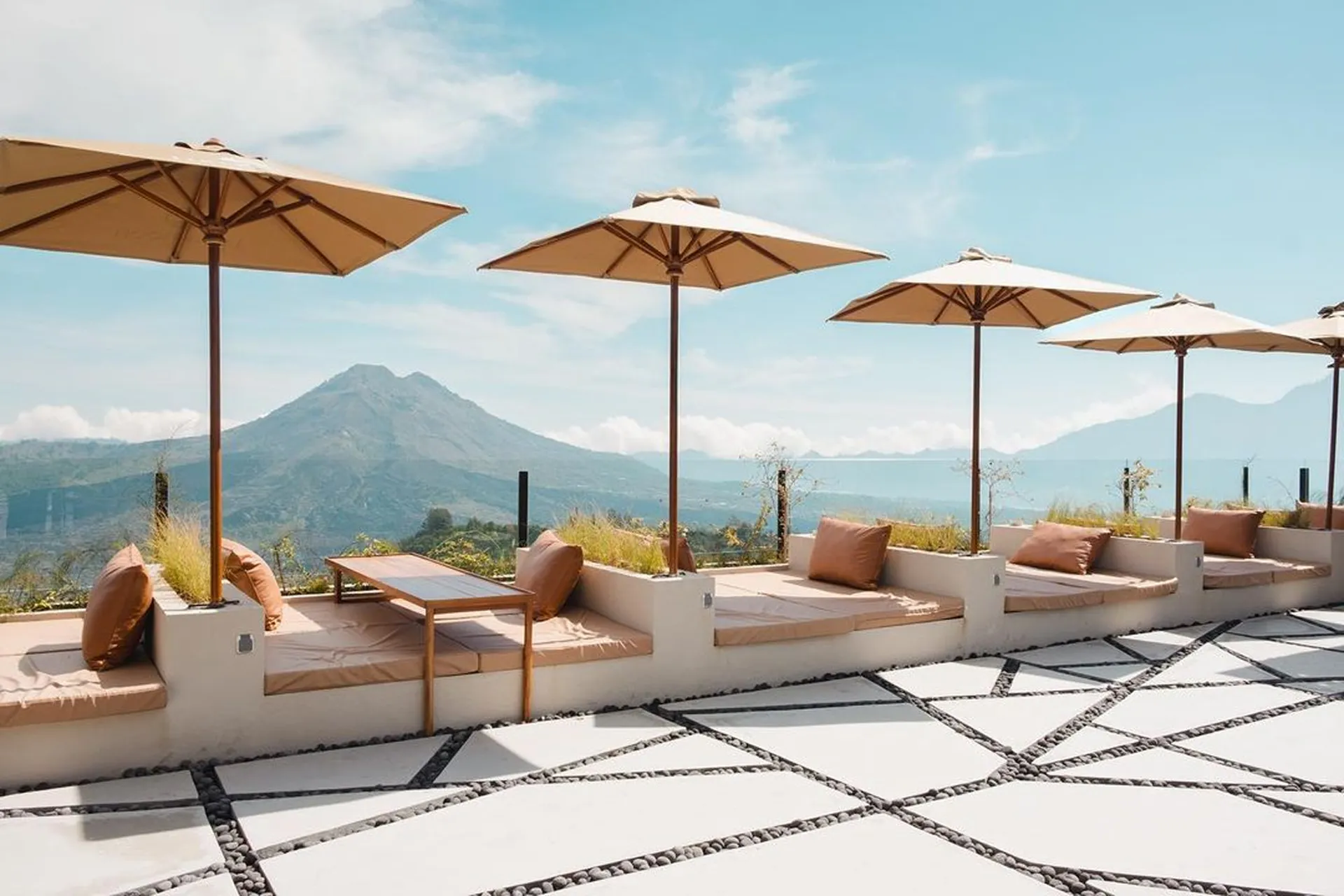 True Blue Bali Trip private Kintamani highlands cultural discovery tour mountain view restaurant